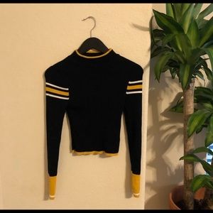 TopShop Long Sleeve Sporty Crop Top